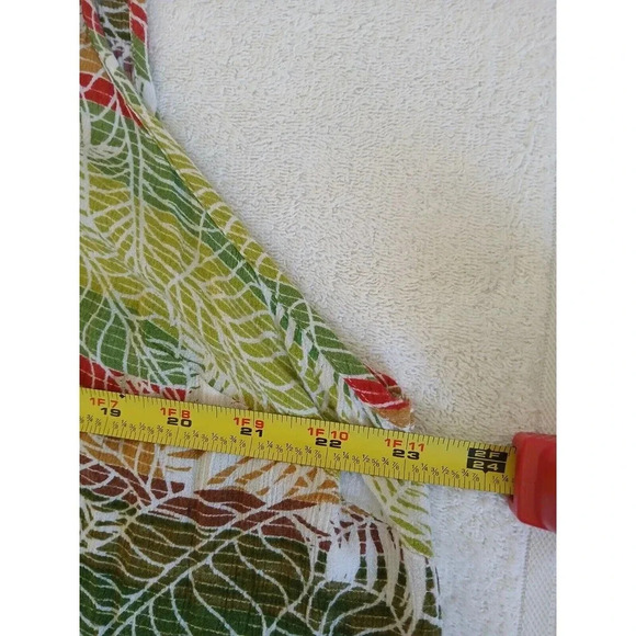 Nanette Lepore Tropical Embroidered Beaded Gauze Sleeveless Peasant Top Size 2X - Picture 11 of 13